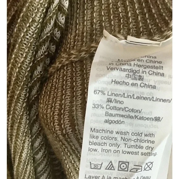 Madewell Sz S Vintage 70's Look Lightweight Knit Tee Green Cotton Linen Top - Picture 6 of 6